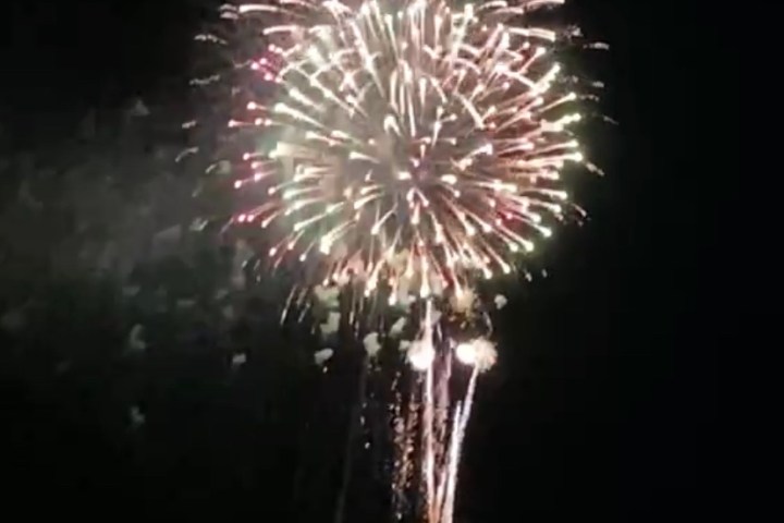 fireworks in the water